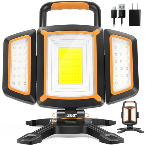 3000LM Rechargeable Work Light, Magnetic LED, Foldable & Portable - Image 2
