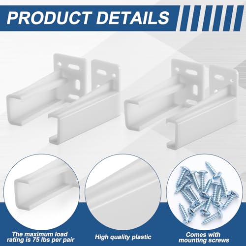 2 Pair Rear Drawer Track Socket Back Plates Mounting | Hand Tools - Image 5