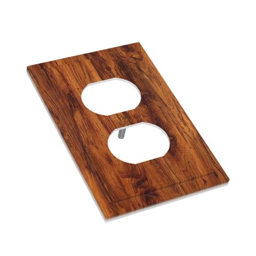 Farmhouse Brown Wood Grain Outlet Covers Decorative Light - Image 5