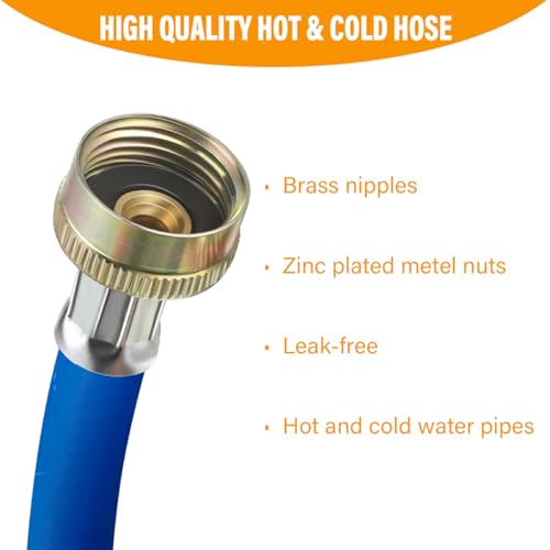 Hot Cold Washer Hose Rubber Y Mixer Plumbing Connector - Image 4