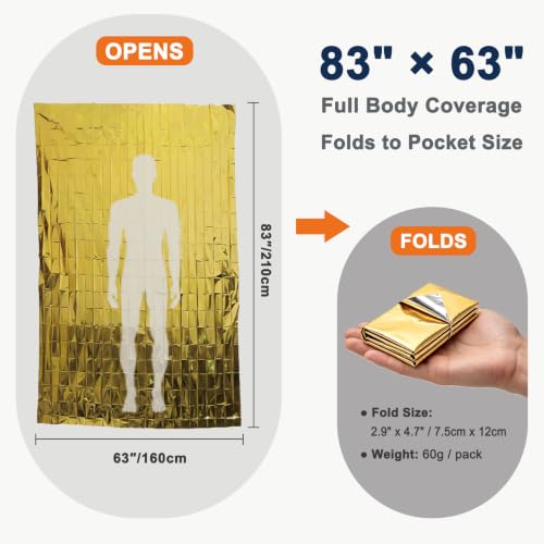 Emergency Blanket 10Pack – Gold & Silver Double Sided - Image 5