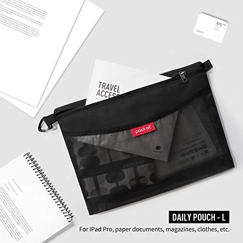 pack all Water-Resistant Zipper Pouch, Mesh Zipper Bag - Image 5