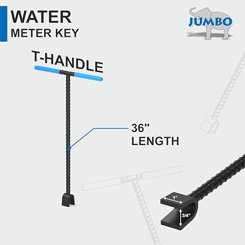 JUMBO 36" Water Meter Key With 7-1/2” T-Handle - Image 4