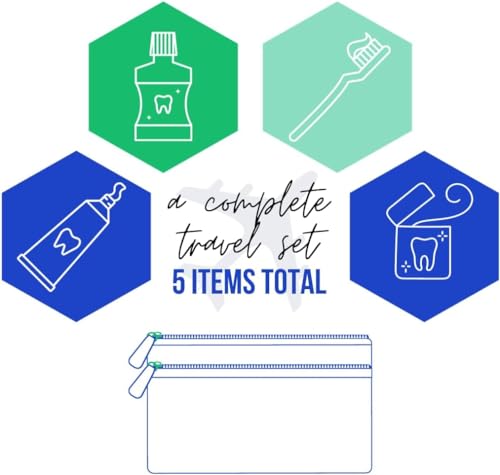 Dental Travel Kit with Toothbrush, Travel Sized Toothpaste - Image 3