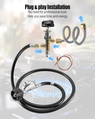 Gas Fire Pit Fireplace Safety Valve Control System Kit Assembly - Image 7