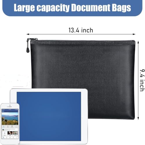 Epakh 2 Pack Fireproof Document Bags Waterproof with Zipper - Image 3