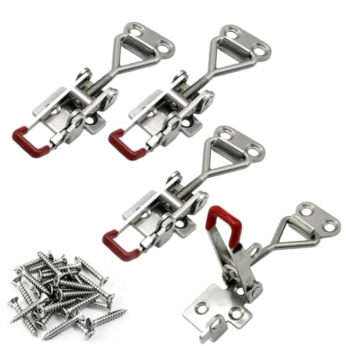Stainless Steel Draw Latch, Self-Locking Adjustable Toggle Latch - Image 2