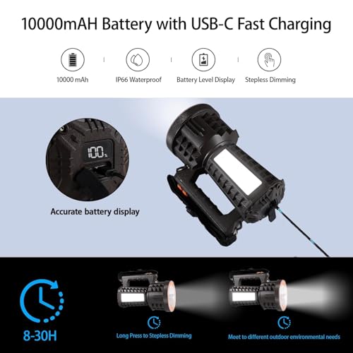VAVOFO 2000LM 10000mAh Rechargeable LED Lantern, Camping - Image 3