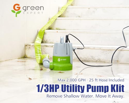 Green Expert 1/3HP Submersible Sump Pump Kit with 25FT Lay-Flat - Image 3