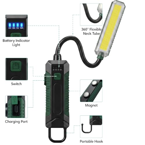 Work Light, Magnetic Work Light with Flexible Gooseneck - Image 7