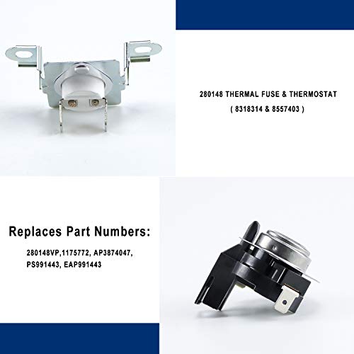 280148 Thermal Cut Off Kit Includes 8557403 Thermostat 8318314 - Image 4