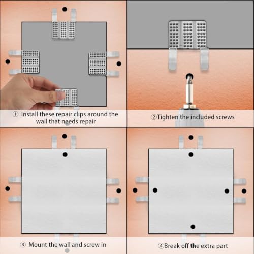 10Pcs Drywall Fastener Clip with 20 Screws Fits 1/2" | Home Repair - Image 5