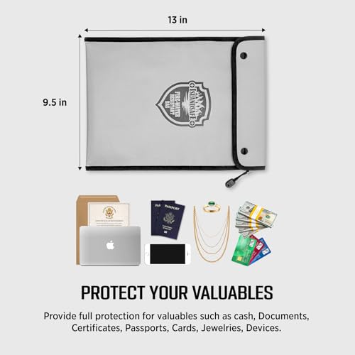 Fireproof Document Bag, Waterproof Money Bag Pocket - Image 3