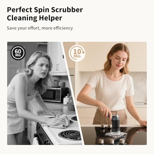 Electric Spin Scrubber, Cordless Handheld Cleaning Brush - Image 3