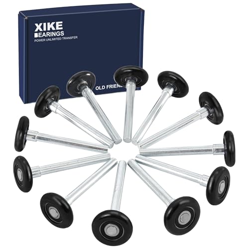 XiKe 12 Pack Black 2" Nylon Garage Door Roller 4" Stem - Image 2