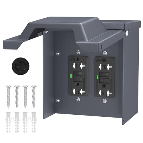 Joinfworld Outdoor Electrical Outlet Box with Dual 20 Amp WRTR - Image 2