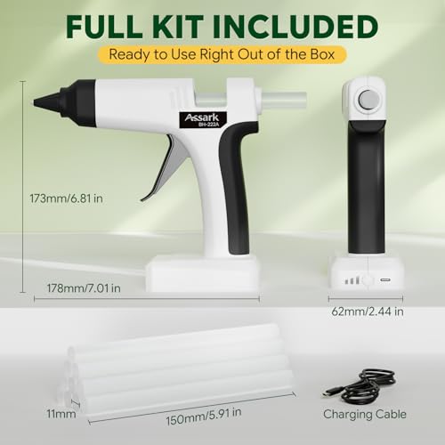 Cordless Hot Glue Gun, 6000mAh 60-Min Battery - Image 3