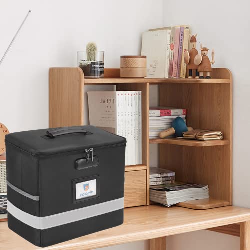 Fireproof File Box with Lock, Collapsible Document Organizer - Image 3