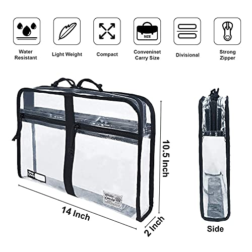 Rough Enough Clear Plastic File Folder, A4 Document Bag - Image 3