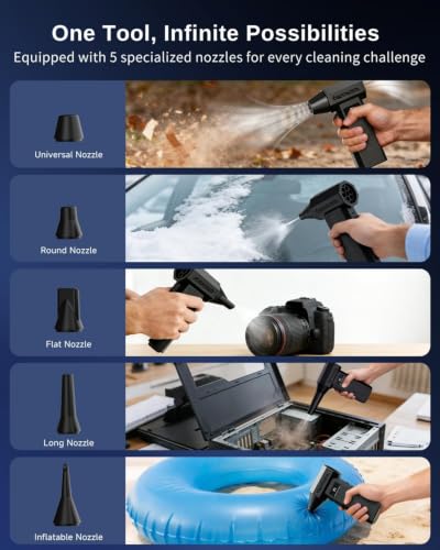 Compressed Air Duster,280000 RPM Handheld Blower with 4 Speeds - Image 3