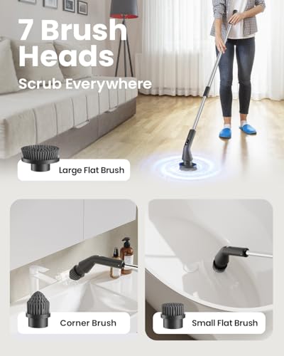 Electric Spin Scrubber, Power Shower Cleaning Brush - Image 7