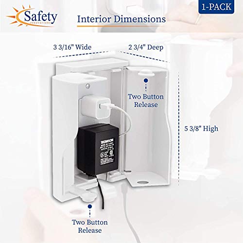 Safety Innovations Twin Door Baby Safety Outlet Cover Box - Image 3