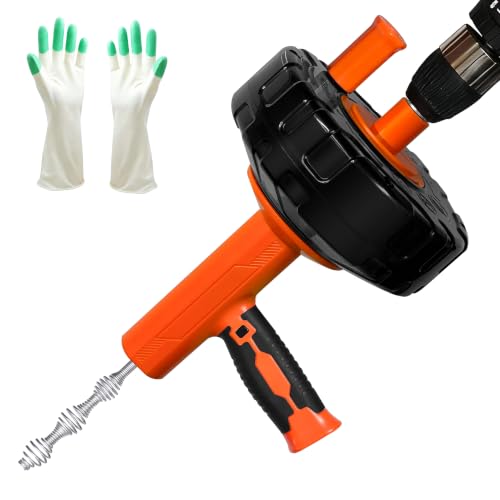 Drain Auger 33Ft, Auto-Feed Drain Clog Remover Plumbing - Image 2