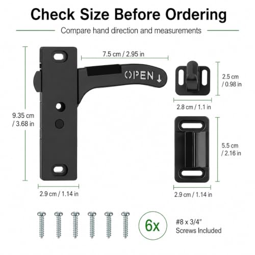 RV Screen Door Latch Right Hand, Replacement Handle Kit - Image 3