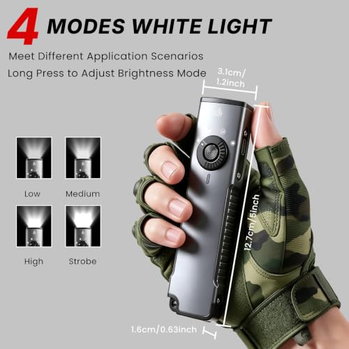 3-in-1 Flat EDC Flashlight Rechargeable, Pocket Light with 365nm - Image 6