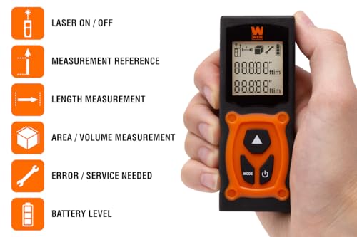 WEN 10130 Multi-Unit Compact Digital 130-Foot Laser Distance - Image 4