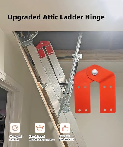 2Pcs New Attic Ladder Hinge,Aluminum Step Ladder Hing Kit - Image 6