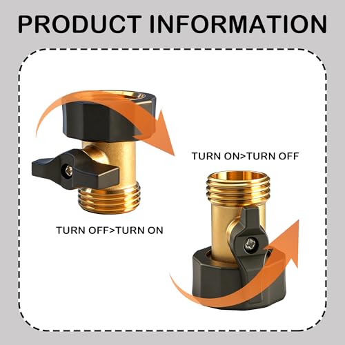 Garden Hose Shut Off Valve, 4 Pack 3/4 Inch Heavy Duty Brass - Image 5
