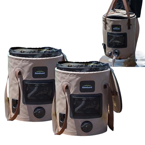 Outdoor Folding Bucket 2pcs, Portable Bucket with Valve - Image 2