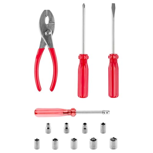 Stalwart Roadside Emergency Car Kit, 30-Piece, Gray/Red - Image 7