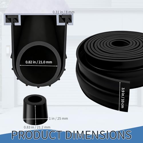 16.4 FT Garage Door Seals Bottom Rubber, U+O Ring - Image 3