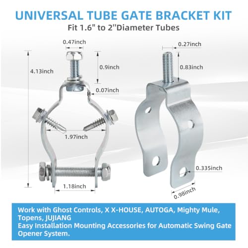 Universal Tube Gate Bracket Kit for Automatic Swing Gate Opener - Image 3