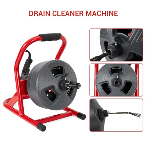 Drain Cleaner Machine, 50Ft x 5/16 Inch Electric Drain Auger - Image 4