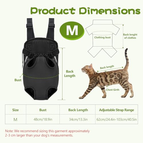 Black Portable Pet Carrier Backpack, Adjustable Dog Carrier - Image 3