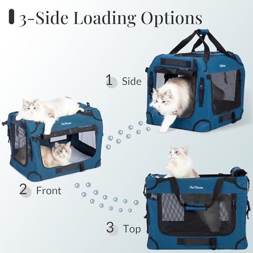 Extra Large Cat Carrier for 2 Cats, Collapsible Soft Sided - Image 5