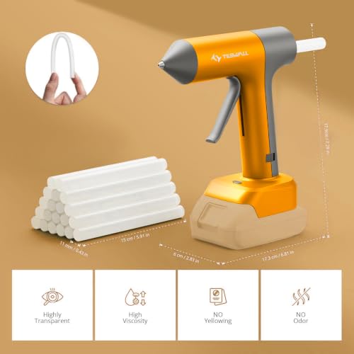 Tilswall 100W Cordless Hot Glue Gun, Compatible | Home Repair - Image 3