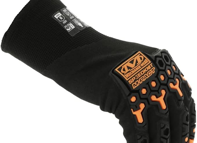Mechanix Wear SpeedKnit M-Pact Thermal S5DP05 Gloves - Cold Weather Gloves for Protecting Hands - Insulated - Snug Fit - Touchscreen Capable - Machine Washable - Black - Medium