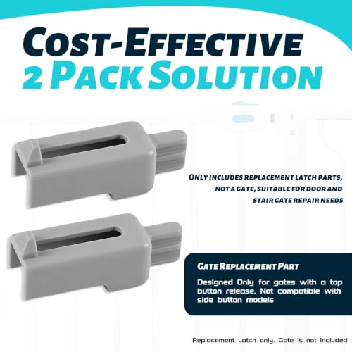 Gate Latch Replacement 2-Pack for Top Button Only, Thickened ABS - Image 7