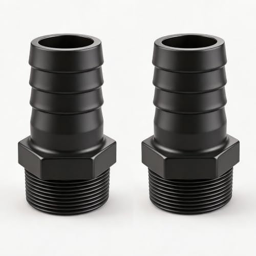 1-1/2" Hose Barb to 1-1/2" Male NPT, PVC Pool Hose Adapter，Barbed - Image 2