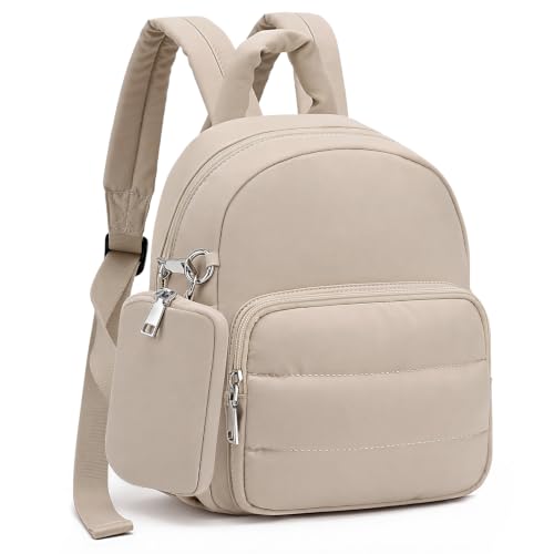 Mini Backpack for Women, Anti Theft Small Daypack Travel Khaki - Image 2