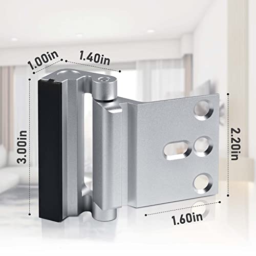 3Pack Door Reinforcement Lock Home Security, Childproof Safety - Image 3