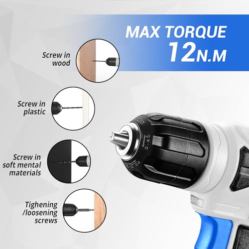 DEKOPRO Drill Set: Tool Set with 8V Blue Cordless Drill | Hand Tools - Image 6