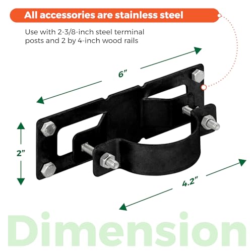 12 Pack Fence Brackets, Black Fence Frame - Image 4