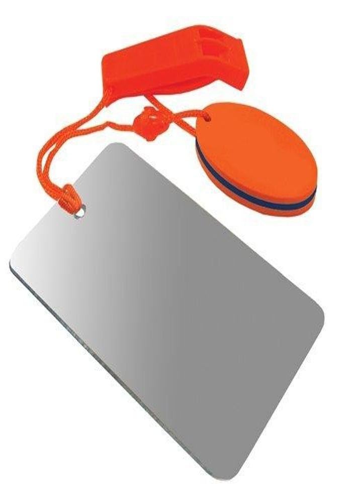 UST Find-Me Signal Mirror & Hear-Me Floating Whistle Combo - Image 1