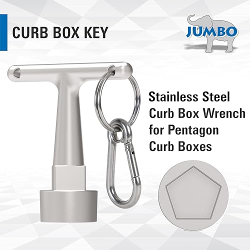 JUMBO Curb Box Key Wrench, Stainless Steel Water Valve | Hand Tools - Image 5