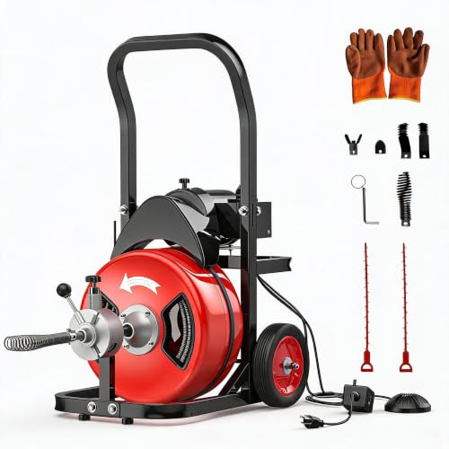 MAXSA Drain Cleaner Machine, 100 ft x 3/4 Inch Auto Feed Sewer - Image 2